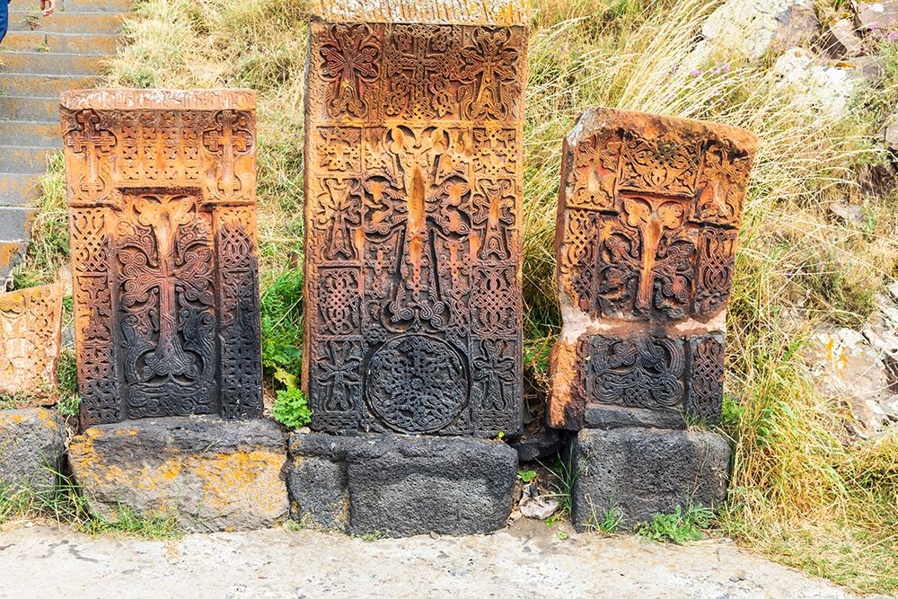 Armenia-Sevan Sevanavank 9th century Monastery complex Stone tablets